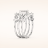 1.08 CT East West Marquise Cut Solitaire Moissanite Bridal Set
