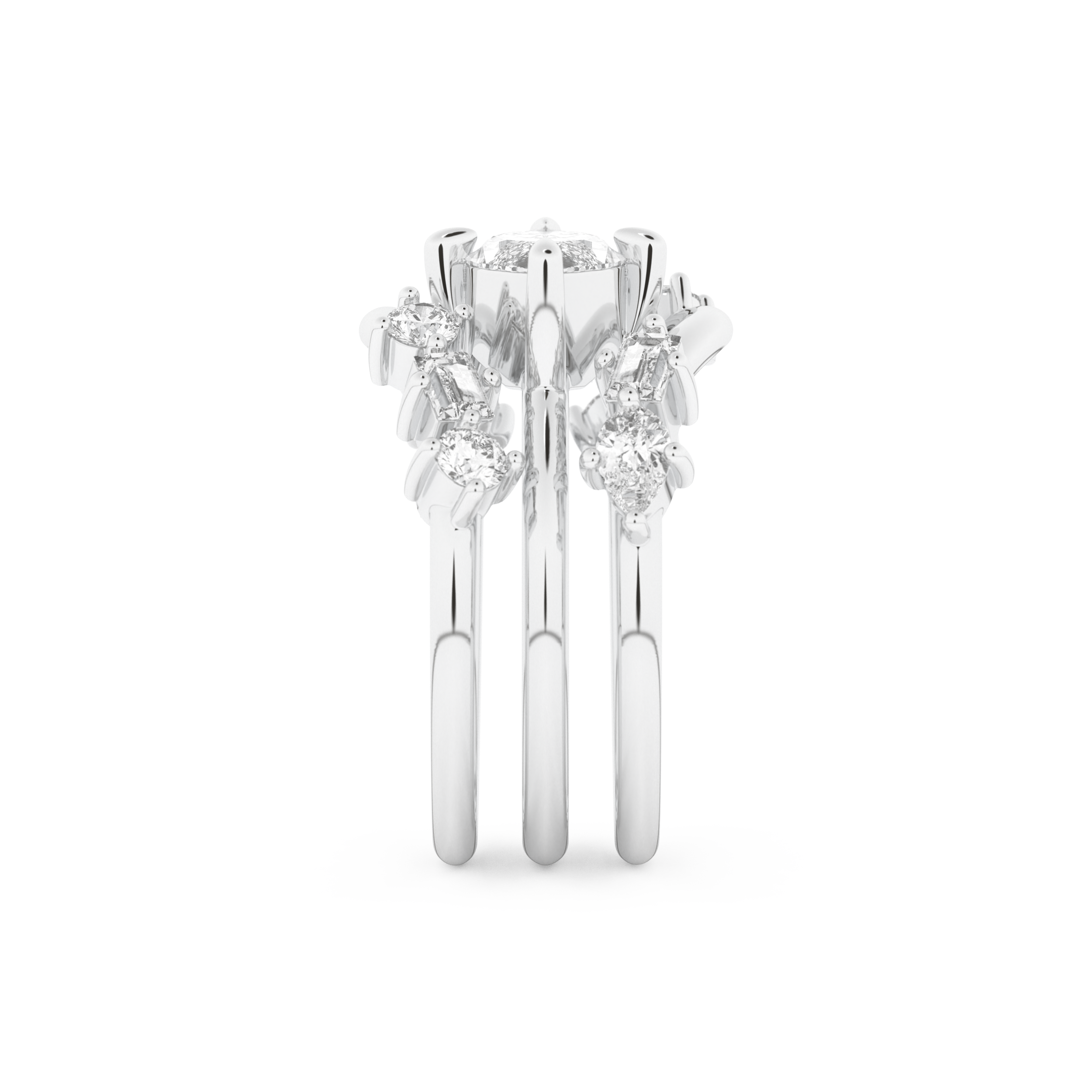 Marquise Cut Moissanite Bridal Set – 1.08 CT Center, 0.75 TCW Accents 5