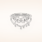 1.08 CT Round Cut Nature Inspired Moissanite Bridal Set