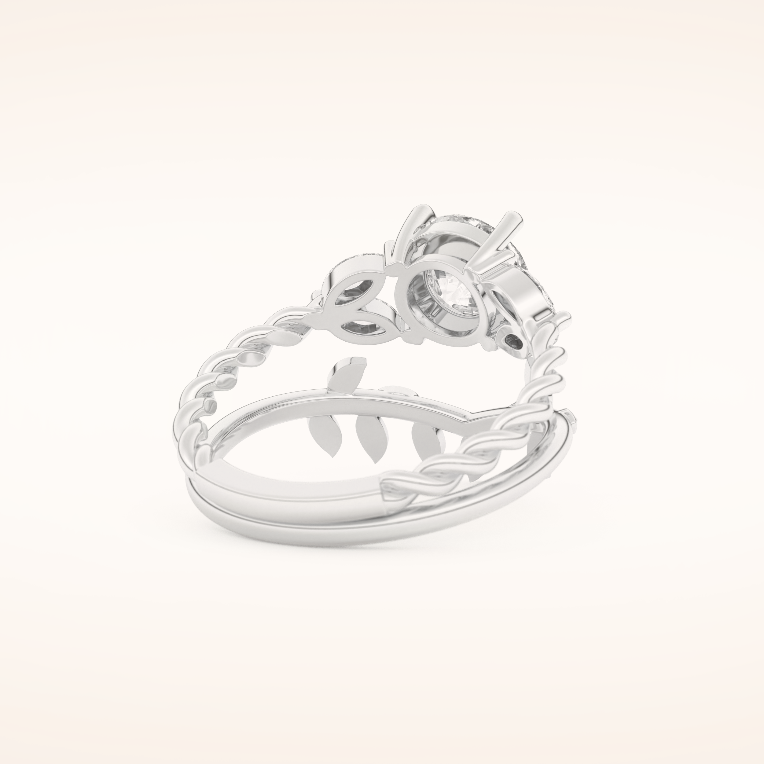 1.08 CT Round Cut Cluster Moissanite Bridal Set 3