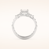 1.08 CT Round Cut Nature Inspired Moissanite Bridal Set