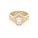 Oval Cut Moissanite Bridal Set with Three Stone Settings – 1.18 CT Center, 0.32 TCW Accents 7