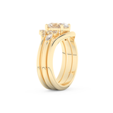 Oval Cut Moissanite Bridal Set with Three Stone Settings – 1.18 CT Center, 0.32 TCW Accents 10