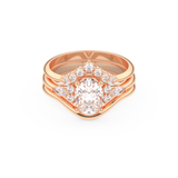 Oval Cut Moissanite Bridal Set with Three Stone Settings – 1.18 CT Center, 0.32 TCW Accents 13