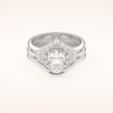 1.18 CT Oval Cut Three Stones Moissanite Bridal Set 1