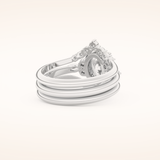 1.18 CT Oval Cut Three Stones Moissanite Bridal Set 3
