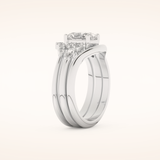 1.18 CT Oval Cut Three Stones Moissanite Bridal Set 4
