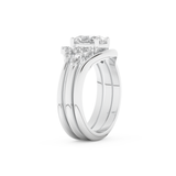 Oval Cut Moissanite Bridal Set with Three Stone Settings – 1.18 CT Center, 0.32 TCW Accents 6
