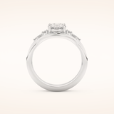1.18 CT Oval Cut Three Stones Moissanite Bridal Set 5