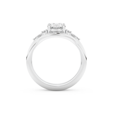 Oval Cut Moissanite Bridal Set with Three Stone Settings – 1.18 CT Center, 0.32 TCW Accents 5