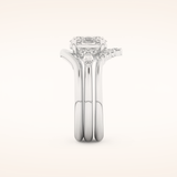 1.18 CT Oval Cut Three Stones Moissanite Bridal Set 6