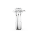 Oval Cut Moissanite Bridal Set with Three Stone Settings – 1.18 CT Center, 0.32 TCW Accents 4