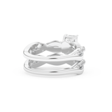 Emerald Cut Moissanite Bridal Set with Twisted Shank Settings – 1.02 CT Center, 0.43 TCW Accents 3