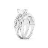 Emerald Cut Moissanite Bridal Set with Twisted Shank Settings – 1.02 CT Center, 0.43 TCW Accents 6