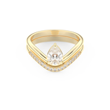 Pear Cut Moissanite Bridal Set with Solitaire Settings – 0.65 CT Center, 0.09 TCW Accents 7