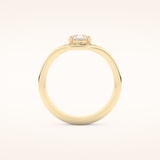 0.65 CT Pear Cut Solitaire Moissanite Bridal Set 11