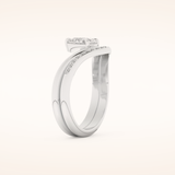0.65 CT Pear Cut Solitaire Moissanite Bridal Set 4