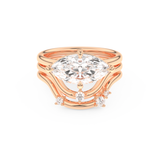 Marquise Cut Moissanite Bridal Set with Solitaire Settings  – 2.24 CT Center, 0.13 TCW Accents 13