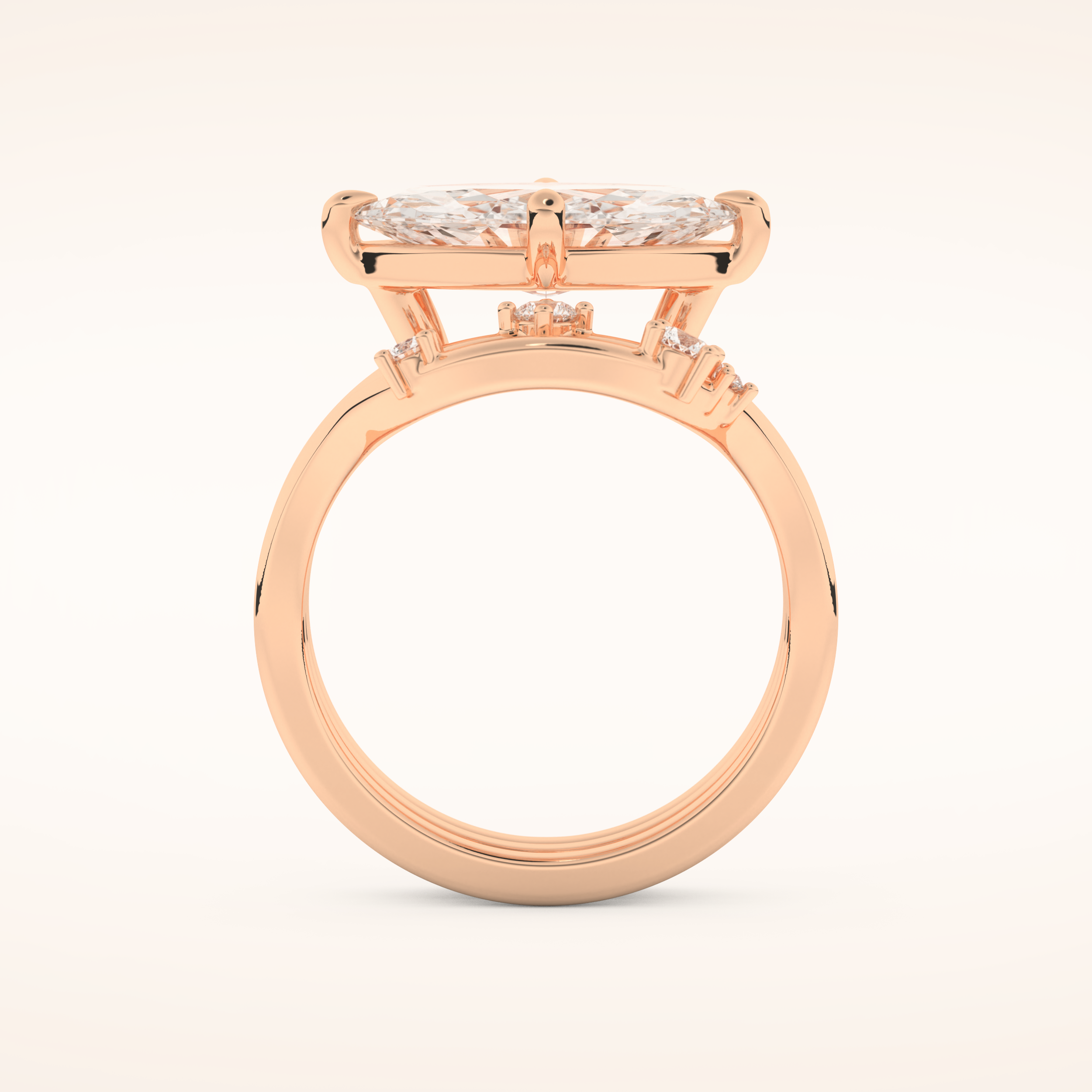 2.24 CT Marquise Cut Solitaire Moissanite Bridal Set 17