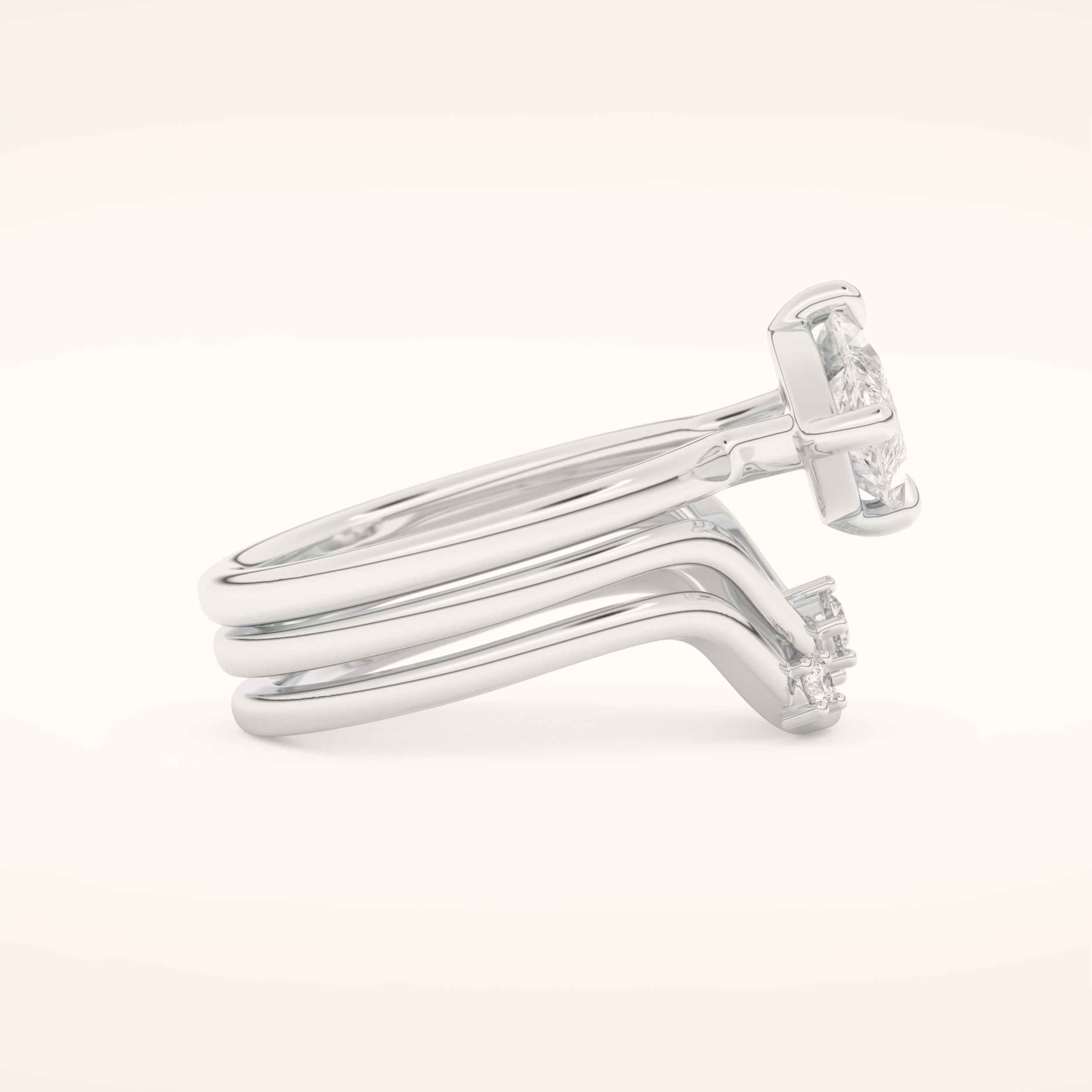 2.24 CT Marquise Cut Solitaire Moissanite Bridal Set 2