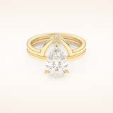 1.99 CT Pear Cut Solitaire Moissanite Bridal Set 7