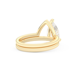 Pear Cut Moissanite Bridal Set with Solitaire Settings  – 1.99 CT Center, 0.01 TCW Accents 9