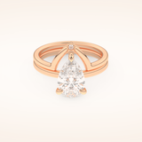 1.99 CT Pear Cut Solitaire Moissanite Bridal Set 13