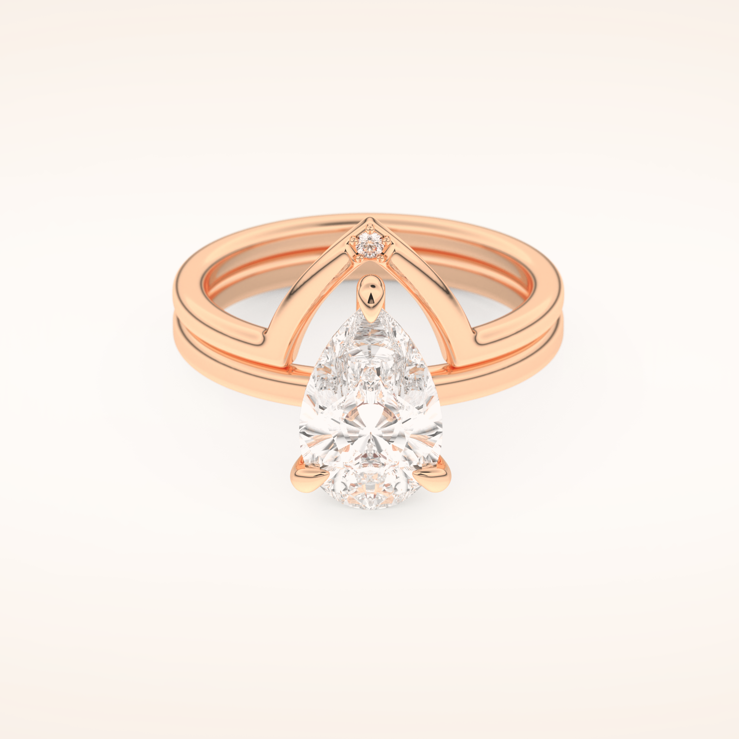 1.99 CT Pear Cut Solitaire Moissanite Bridal Set 13