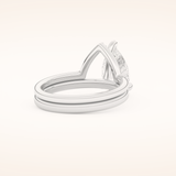 1.99 CT Pear Cut Solitaire Moissanite Bridal Set 3
