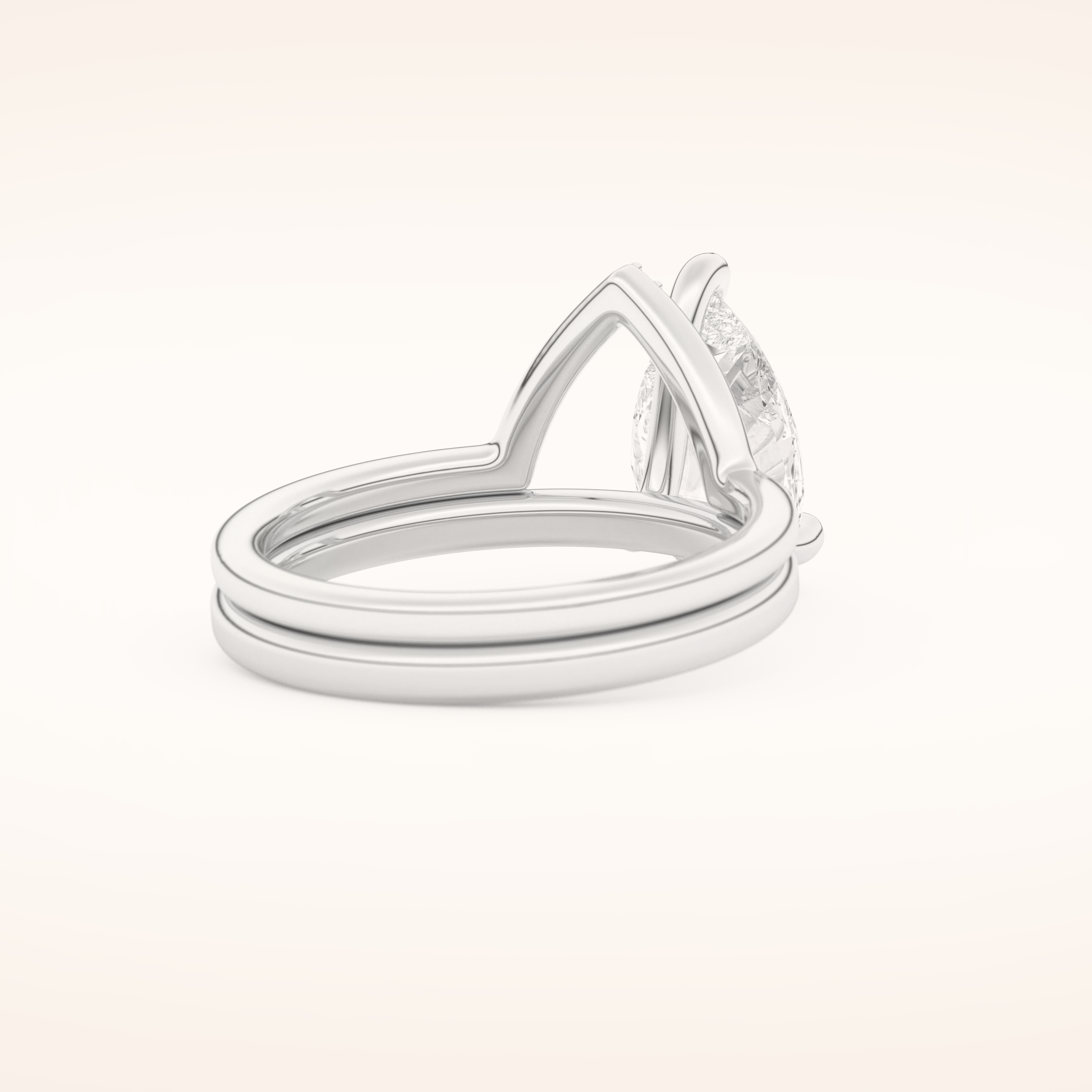 1.99 CT Pear Cut Solitaire Moissanite Bridal Set 3