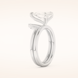 1.99 CT Pear Cut Solitaire Moissanite Bridal Set 4