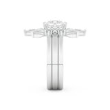 Emerald Square Cut Moissanite Bridal Set with Cluster Settings – 1.78 CT Center, 1.12 TCW Accents 5
