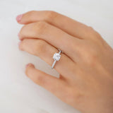 Round Pave Lab Grown Diamond Engagement Ring