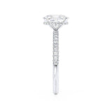 Elongated Cushion Pave Lab Grown Diamond Engagement Ring