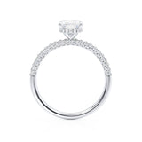 Elongated Cushion Pave Lab Grown Diamond Engagement Ring