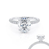 Oval Pave Lab Grown Diamond Engagement Ring