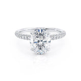 Oval Pave Lab Grown Diamond Engagement Ring