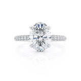 Oval Pave Lab Grown Diamond Engagement Ring