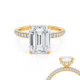 Emerald Pave Lab Grown Diamond Engagement Ring
