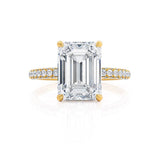Emerald Pave Lab Grown Diamond Engagement Ring