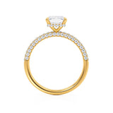 Emerald Pave Lab Grown Diamond Engagement Ring