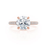 Round Hidden Halo & Pave Lab Grown Diamond Engagement Ring