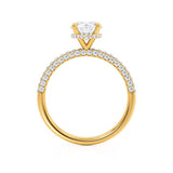 Round Pave Lab Grown Diamond Engagement Ring