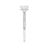 Round Pave Lab Grown Diamond Engagement Ring