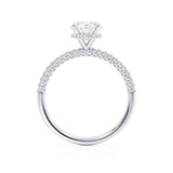 Round Hidden Halo & Pave Lab Grown Diamond Engagement Ring