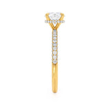 Round Pave Lab Grown Diamond Engagement Ring