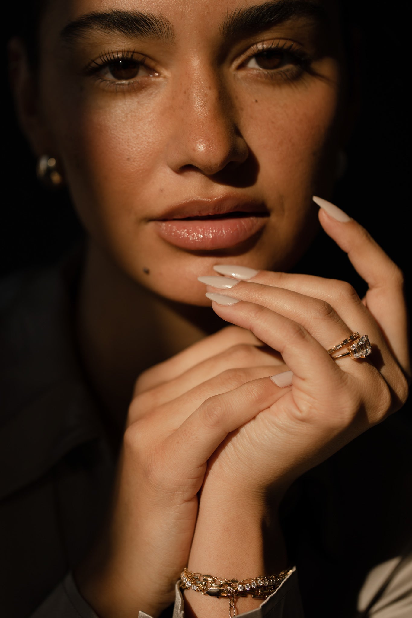 Half Eternity Wedding Band Featuring 0.27 TCW Baguette Moissanite 9