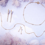 Dainty 0.15 CT Round Shape Moissanite Necklace 5