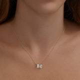 4.0 CT Oval & Emerald Shape Moissanite Two Stone Necklace 2