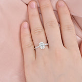 Oval Pave Lab Grown Diamond Engagement Ring